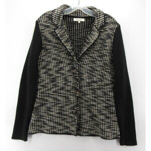 Cocogio Sweater Medium Wool Blend Cardigan Button Up Chunky Italy *